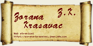 Zorana Krasavac vizit kartica